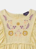 Robe jaune broderies anglaises MLARODETTE / 25E2PFK2ROBB104