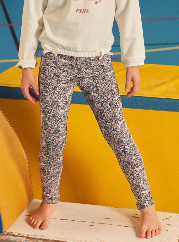 Legging marine fleuri LAELEGETTE / 24H2PFP1LGS070