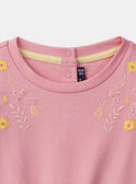 Sweat rose à volants MLASWETTE / 25E2PFK1SWED301