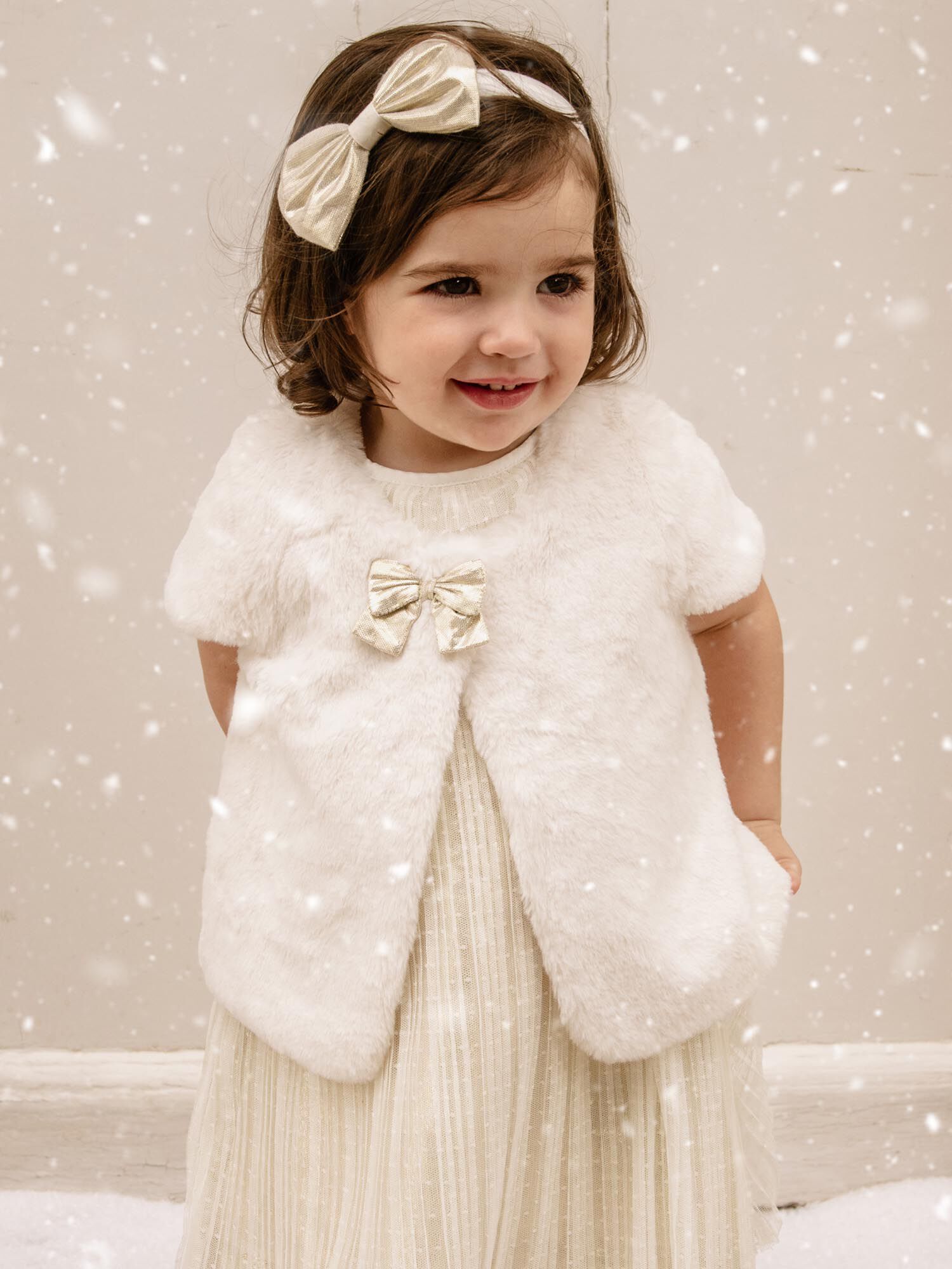 Gilet sales fourrure fille