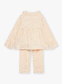 Pyjama rose pâle en gaze de coton à imprimé fleuri GRUTETTE / 23H5PF12PYJ080