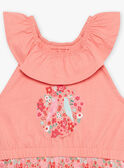 Chemise de nuit pêche imprimé fleuri fantaisie enfant fille CHOUJIETTE / 22E5PF51CHN413