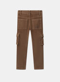 Pantalon en velours noisette LALERAGE / 24H3PGS2PANI820