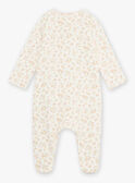 Grenouillère écrue à imprimé fleuri rose bébé fille CEDANAE / 22E5BF43GRE001