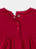 Body blouse rouge foncé avec volants Bébé Fille NACINDY / 25H1BFK1BODF510