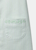 Robe salopette à rayures vertes en denim Fille NARAYETTE / 25H2PFJ1CHS002