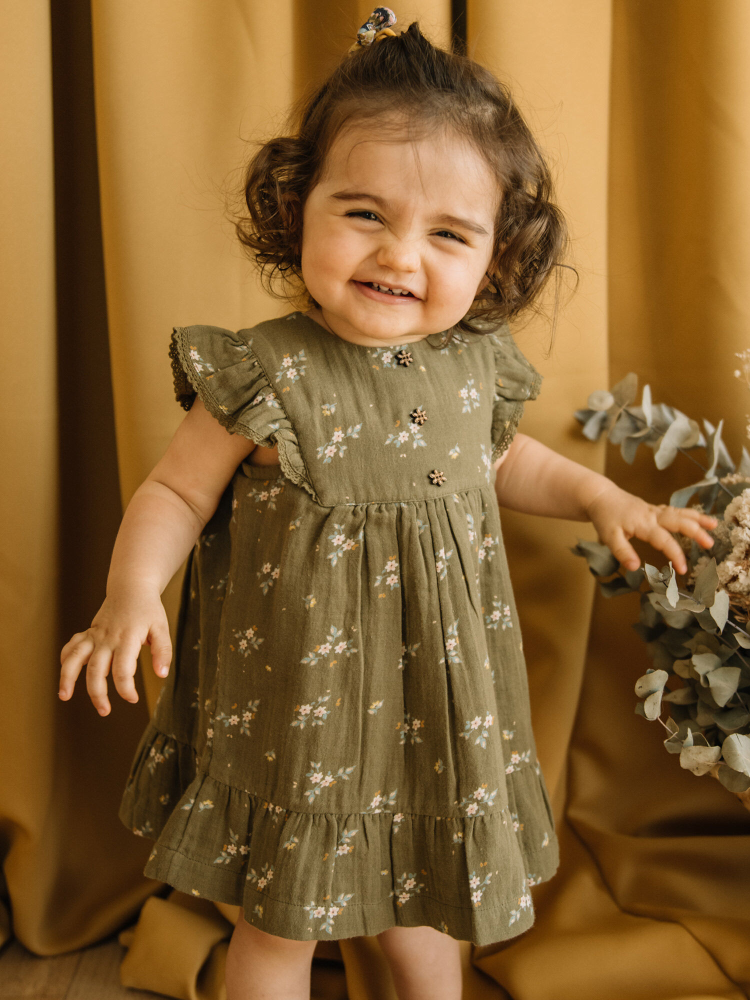 Robe double sales gaze fille