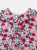 Blouse imprimé pommes à col claudine Fille NONOLETTE / 25H2PFP1CHE070