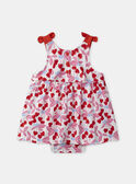 Robe body imprimée cerises coeurs MAULINE / 25E1BFQ1ROB000