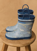 Bottes de pluie bleue imprimé dinosaures MIBOTAGE / 25N10PG11D0C208