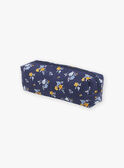 Trousse scolaire bleu marine à imprimé fleuri GITROUETTE / 23H4PF91TRO070