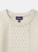 Pull écru torsadé Garçon NIWAVAGE / 25H3PGL1PUL007
