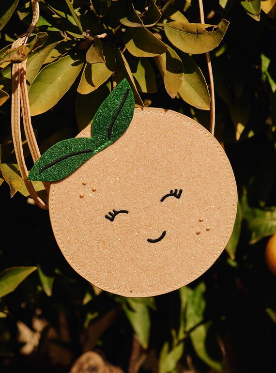 Sac rond orange à bandoullière et forme clémentine FLASAETTE / 23E4PFO1BESE409