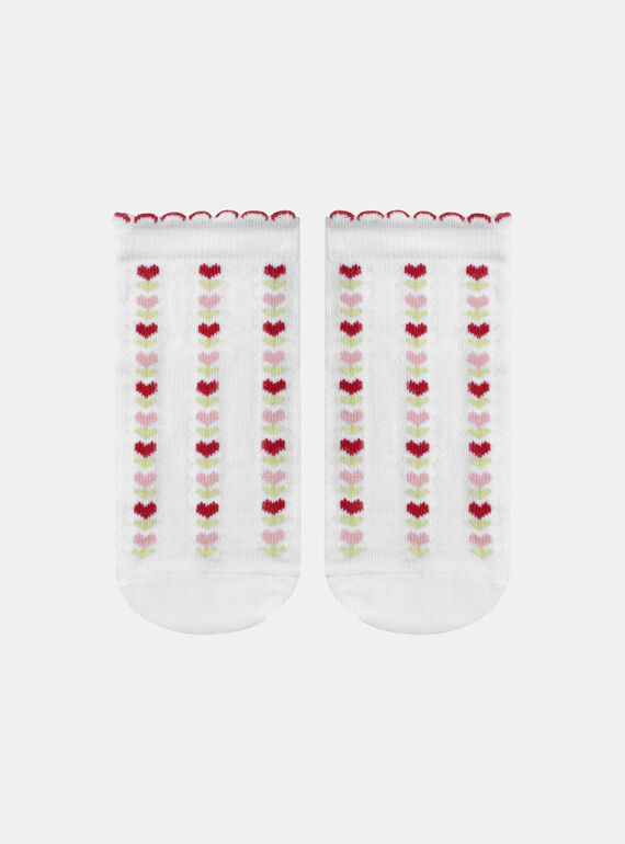 Chaussettes jacquard fleurs et coeur KLASOZETTE / 24E4PFN1SOB001