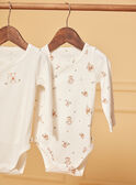 2 bodies de naissance écrus en coton LOPE / 24H0NM11BOD001