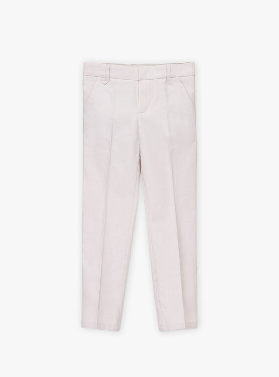 Pantalon marron glacé droit TICOAGE / 20E3PGJ1PAN808