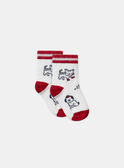 Chaussettes écrues jacquards animaux MAJEREM / 25E4BGJ1SOQ001