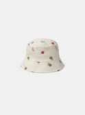 Bob écru à broderies fleuries Bébé Fille NAALIX / 25H4BFJ1CHA002