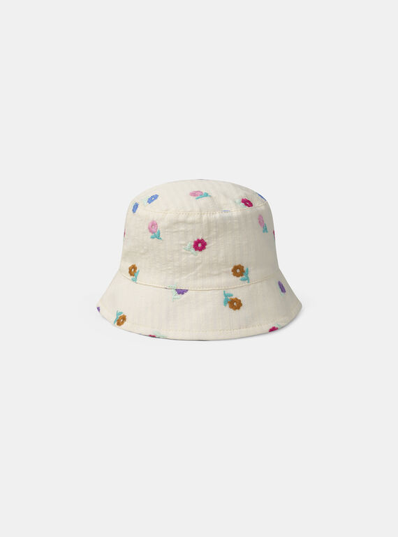 Bob écru à broderies fleuries Bébé Fille NAALIX / 25H4BFJ1CHA002