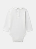 Body blanc imprimé pommes à col et manches longues Bébé Fille NAGAELLE / 25H1BFM2BOD001