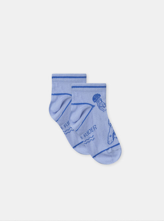 Chaussettes jacquard requins  MLURECAGE / 25E4PGQ1SOBC219