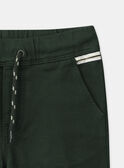 Pantalon short 2 en 1 vert foncé Garçon NIPLIAGE / 25H3PGL1CFPG633
