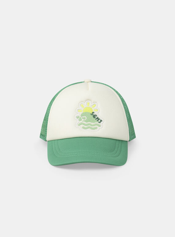Casquette vert sapin et écru Garçon NAFOAMAGE / 25H4PGJ1CHAG625