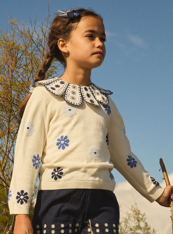 Pull à fleurs MESWETTE / 25E2PF81PUL114