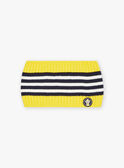 Snood en tricot bleu marine à rayures FILARGO / 23E4BG51SNO070