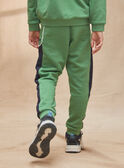 Pantalon de jogging vert avec bandes contrastantes KRIJOGAGE 2 / 24E3PGB4JGBG602