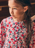 Blouse imprimé pommes à col claudine Fille NONOLETTE / 25H2PFP1CHE070