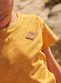 T-shirt jaune moutarde à imprimé désert FLITIAGE / 23E3PGP3TMCB106