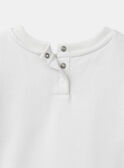 Sweat-shirt blanc imprimé "M" fleuri Fille NAETETTE / 25H2PF31SWE001