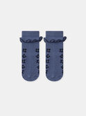 Chaussettes bleu foncé avec fleurs et volants Bébé Fille NAJENIFER / 25H4BFQ2SOQ205
