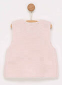 Cardigan sans manches rose PALONA / 18H1BFH1CSM301