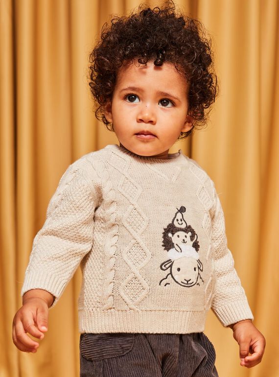 Pull en tricot fantaisie chiné DALUGO / 22H1BGR1PULA011