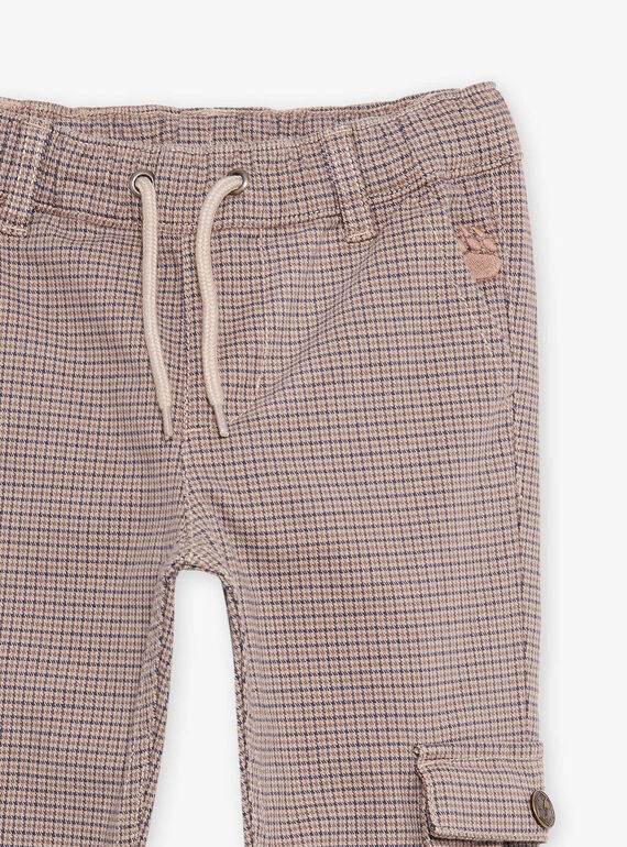 Pantalon cargo à motif pied de poule DEDOUAGE / 22H3PGR2PANI814