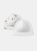 Lot de 2 bonnets de naissance NOEL / 25H0AM21BNA001