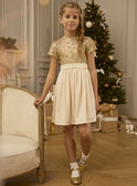 Robe à sequins dorés LEINETTE / 24H2PFT2ROB005