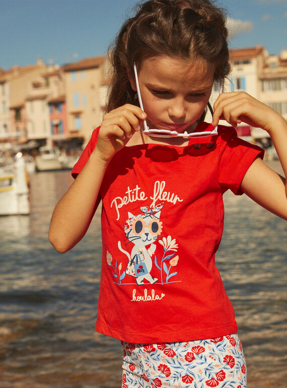 Tee Shirt Manches Courtes Rouge KENETTE / 24E2PF42TMC050