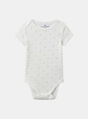 Lot de 3 bodies bébé garçon à manches courtes en coton issu de l'agriculture biologique MEISIDORE / 25E5BG43BDL001