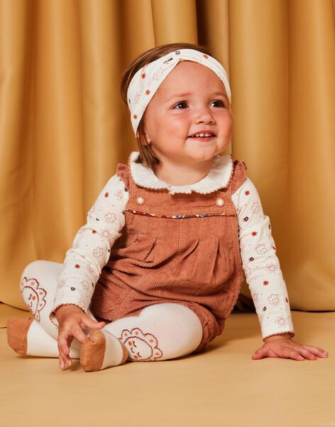 Barboteuse en velour camel rosé DAGIGI / 22H1BFF1SACI820