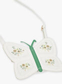 Sac besace papillon pailleté écru et vert GESACETTE / 23H4PF81BES001