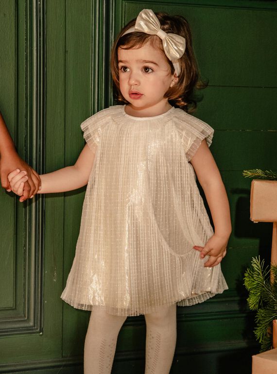 Robe plissée en tulle DAVOLIE / 22H1BF62ROB005