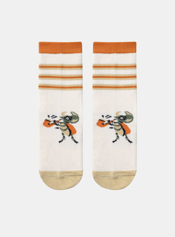 Chaussettes Ecrue KASOCAGE / 24E4PG31SOQ009