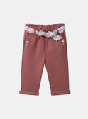 Pantalon avec ceinture fleuri LANINI / 24H1BFQ1PAN709