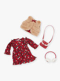Ensemble pour poupée "Mon Adorable Poupée" robe, gilet, sac et cache-oreille SMAFA0050TH7 / 23J7GF35HPO099