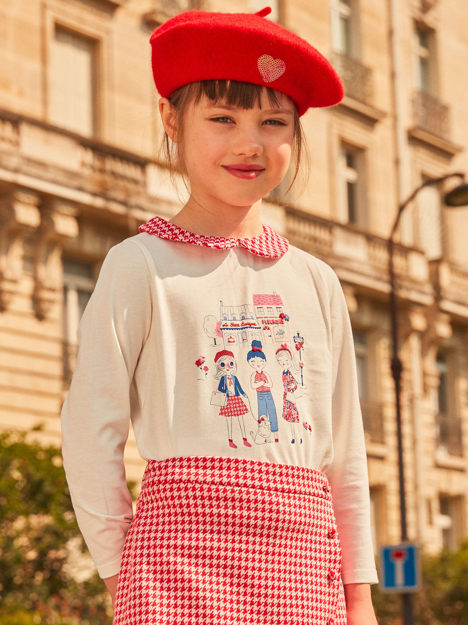 Tee shirt col deals claudine fille