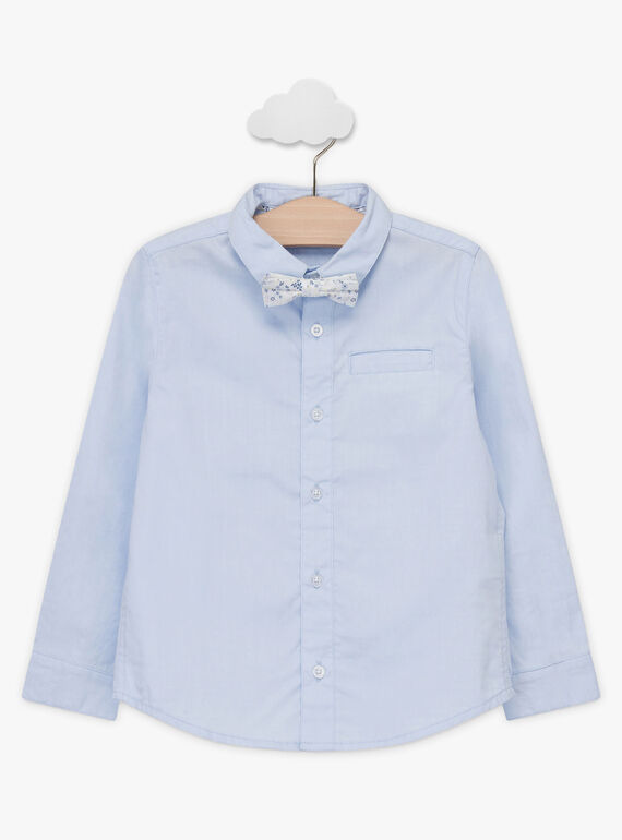 Chemise oxford bleue nud papillon TIBOAGE / 20E3PGJ4CHM020