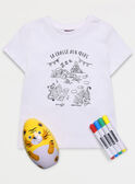 Oeuf de Pâques tigre: 1 tee-shirt à colorier NYTIGRAGE / 18E3PGK3TCT001